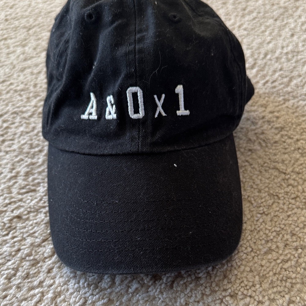 Black A&0x1 Baseball Cap
